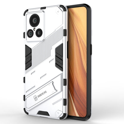 White shockproof phone case with textured design and camera cutouts