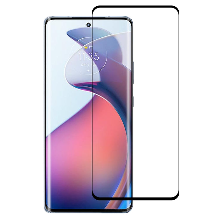 Curved edge tempered glass screen protector covering smartphone front