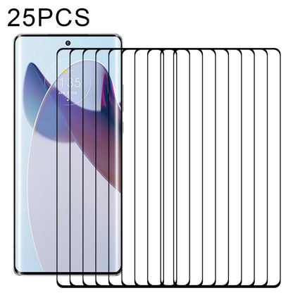 25-pack curved-edge tempered glass screen protectors with full-screen fit for phone