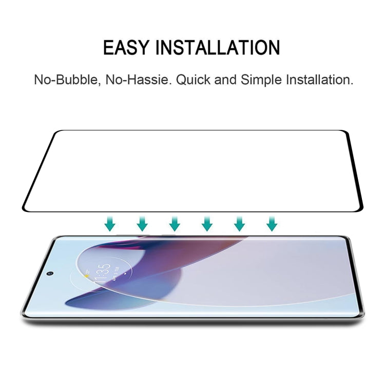 Curved-edge tempered glass screen protector installation alignment, no-bubble design