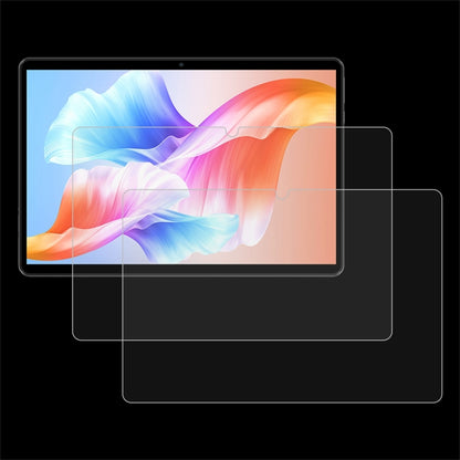 Tablet tempered glass screen protector (2-pack) fitted over tablet screen