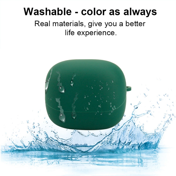 Green silicone earphone protective case with water splash protection