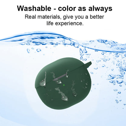 Green silicone earphone case with splash-water protection detail