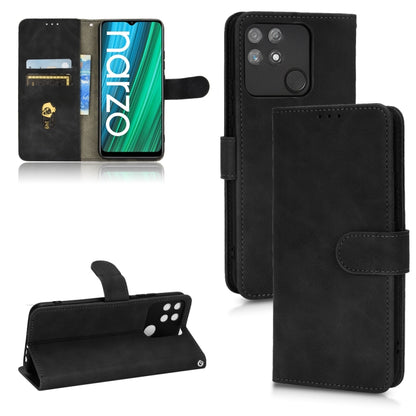 Black magnetic flip leather phone case with folio cover and card slots