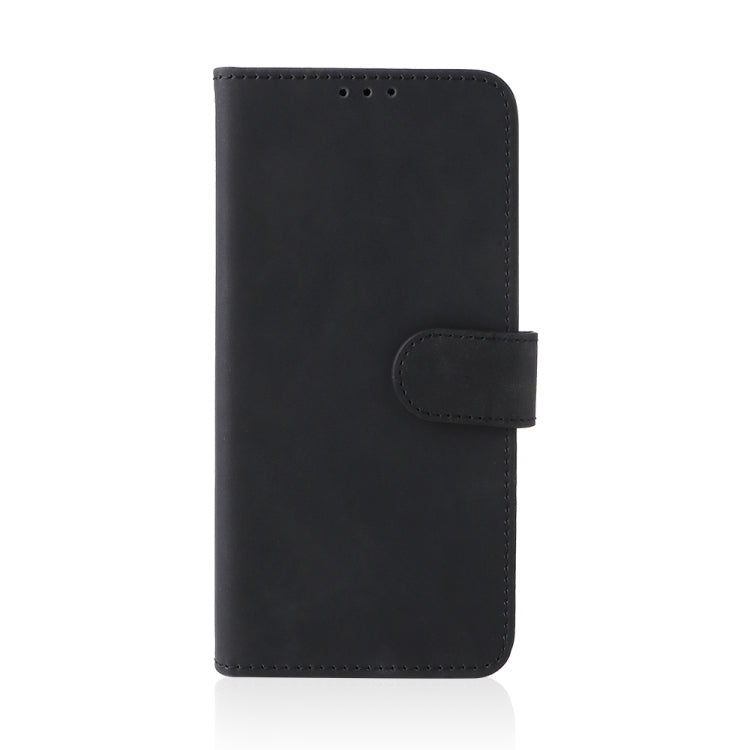 Black magnetic flip leather phone case with folio cover and side card pocket