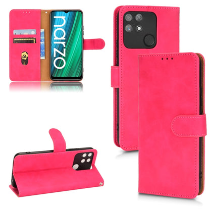 Rose red magnetic flip leather phone case with card slots and magnetic folio cover