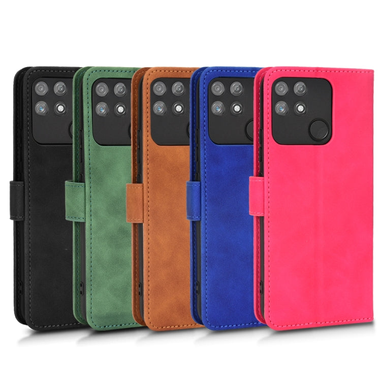 Set of magnetic flip leather phone cases in multiple colors, wallet-style with card slots.