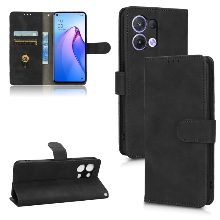 Black magnetic flip leather phone case with camera cutout and card slots