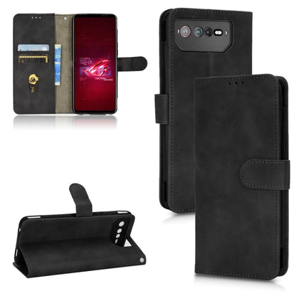 Black leather flip wallet phone case with magnetic closure and card slots