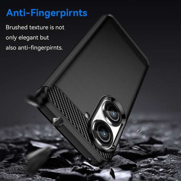 Brushed texture TPU phone case for Asus Zenfone 9, black, anti-scratch look