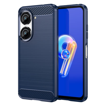 Brushed texture TPU phone case for Asus Zenfone 9, blue