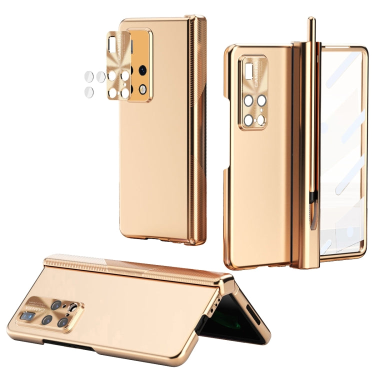 Gold hinged folding phone case with S Pen fold edition for Huawei Mate X2