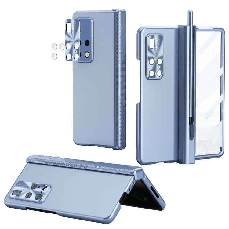 Blue hinged folding phone case with S Pen fold edition for Huawei Mate X2