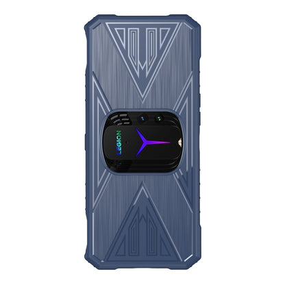 Blue rugged TPU phone case for Lenovo Legion Y90 with geometric brushed pattern