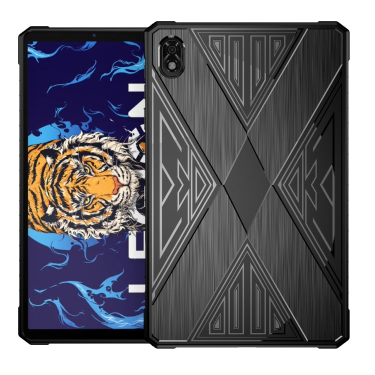 Shockproof TPU tablet case with geometric pattern, black/grey, for Lenovo Legion Y700