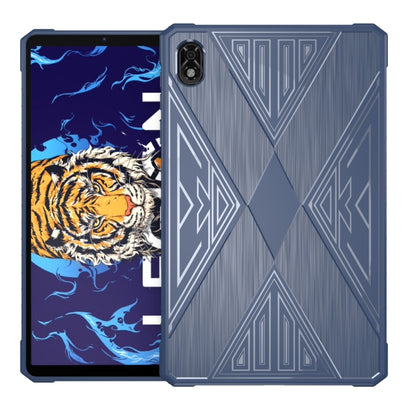 Shockproof TPU tablet case, blue and grey geometric pattern, protective cover for tablet