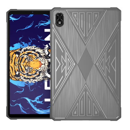 Shockproof TPU tablet case with blue/grey accents and geometric pattern, protective cover