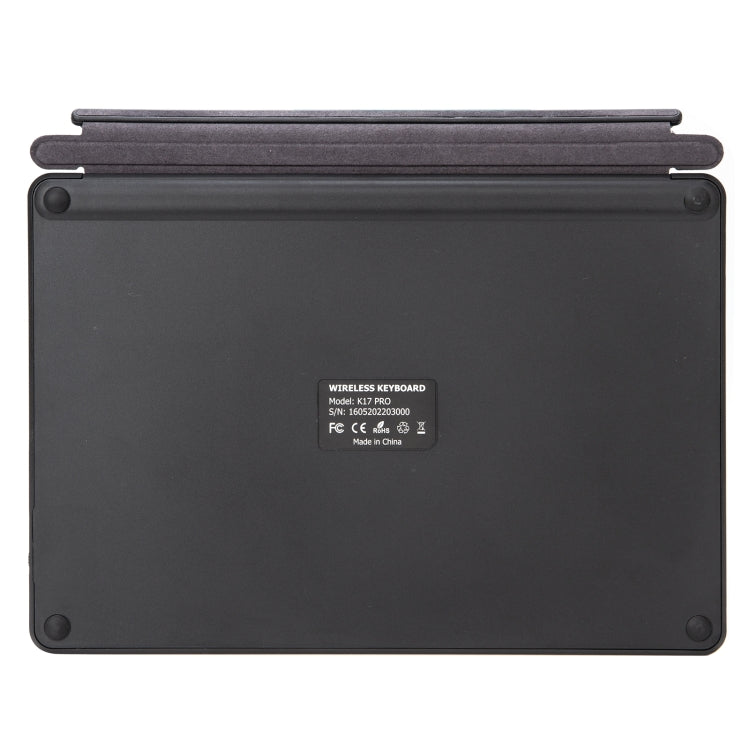 Keyboard case underside with non-slip feet and wireless keyboard label