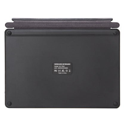 Keyboard case underside with non-slip feet and wireless keyboard label