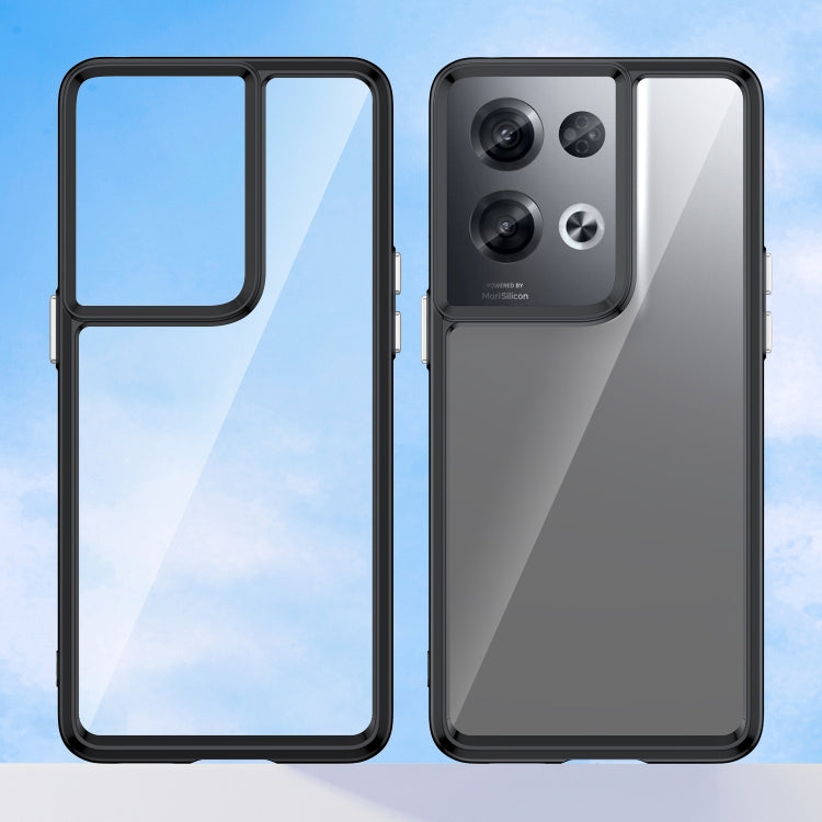 Black acrylic + TPU phone case, front and back view with camera cutout