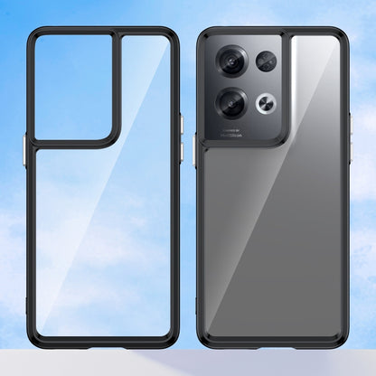 Black acrylic + TPU phone case, front and back view with camera cutout