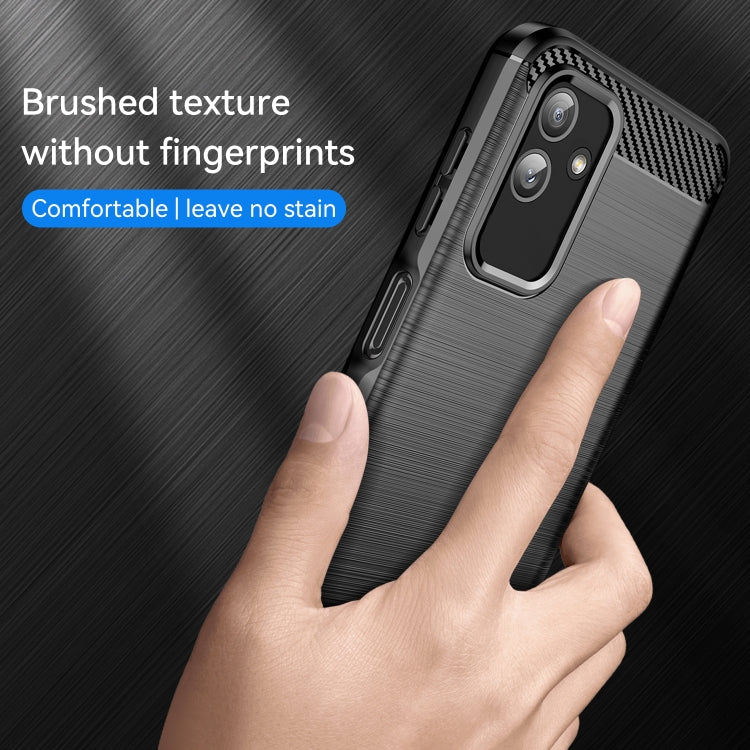 Brushed TPU phone case with anti-fingerprint texture, grey finish, camera cutout and buttons