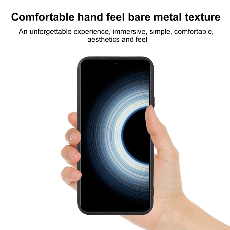 Black TPU phone case with raised edges for Xiaomi Redmi K50 Ultra, in hand