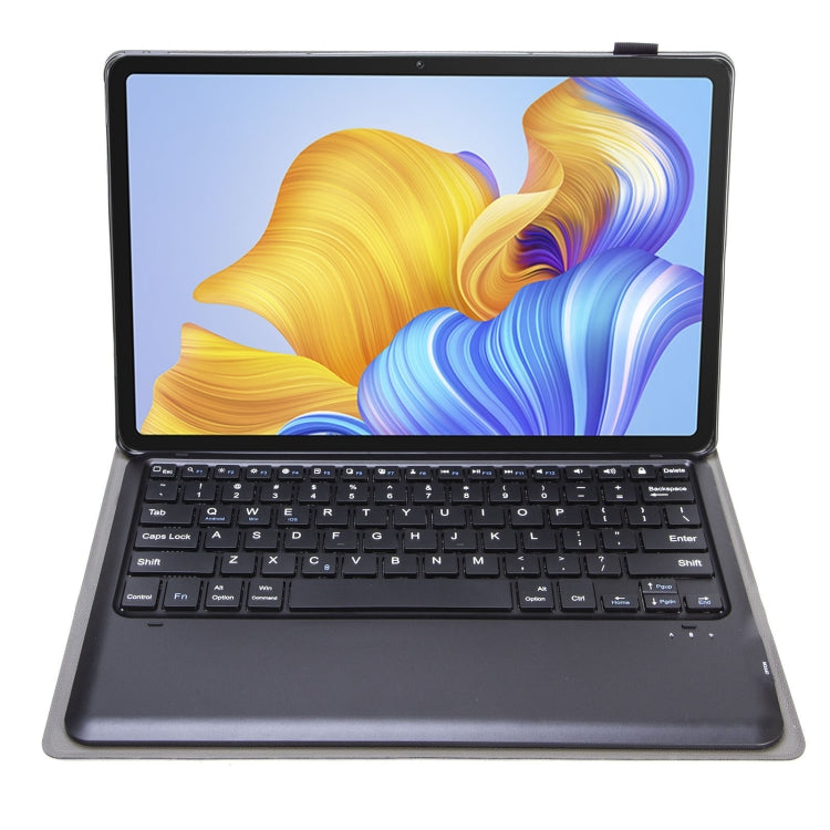 Detachable Bluetooth keyboard folio case with stand, dark gray, open keyboard