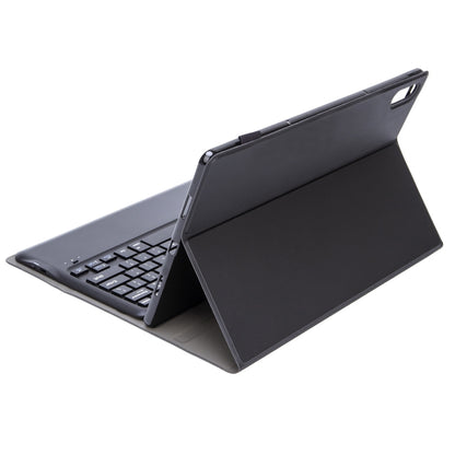 Detachable Bluetooth keyboard folio case, dark gray, cover folded into typing stand