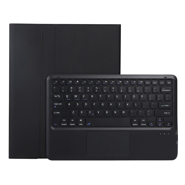 Ultra-thin detachable Bluetooth keyboard case with touchpad, black folio style