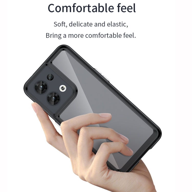 Handheld dark gray rugged phone case with camera cutout and protective raised edges
