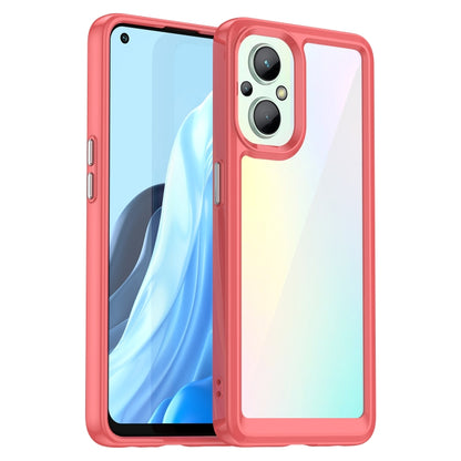 Red TPU phone case with gradient back and raised camera cover