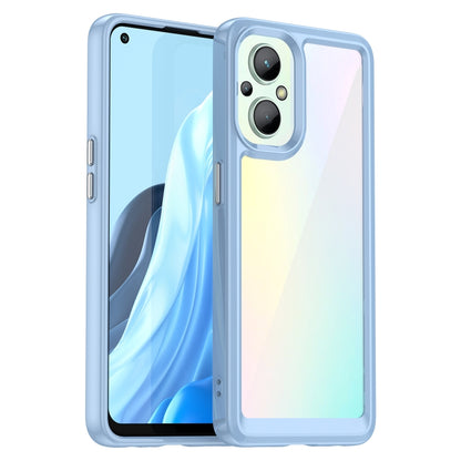 Light blue TPU phone case with gradient back and raised camera cover