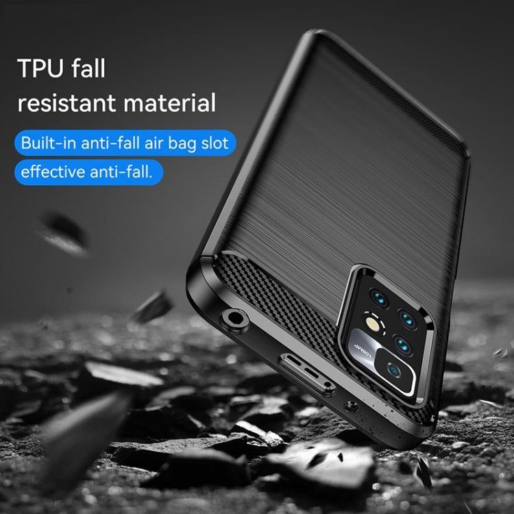 Black brushed TPU phone case with carbon-fiber corner pattern and camera cutout