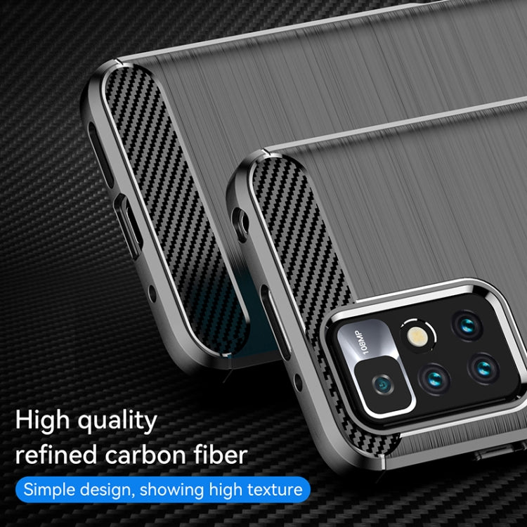 Gray brushed TPU phone case with carbon-fiber corner insets