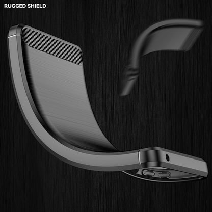 Brushed texture TPU phone case with raised corner and camera protection