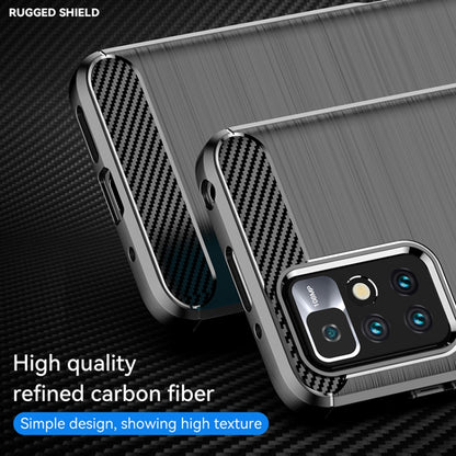 Brushed texture TPU phone case with carbon fiber corner detail and camera cutout