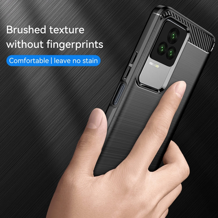 Brushed texture TPU phone case for Xiaomi Redmi K40S, black with camera cutout and side buttons