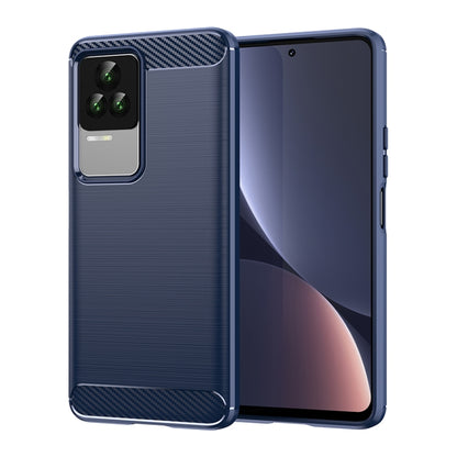 Brushed texture TPU phone case for Xiaomi Redmi K40S, navy blue full view with camera cutout