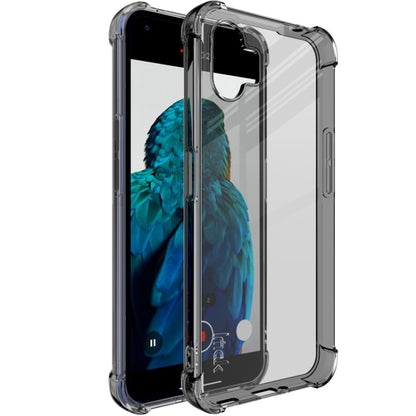 Transparent shockproof TPU phone case with camera guard and front screen cutout