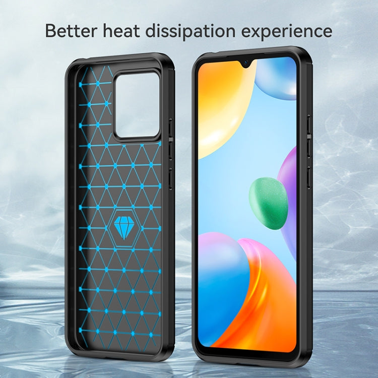 Brushed texture carbon fiber TPU phone case, black with raised side rails and cutouts