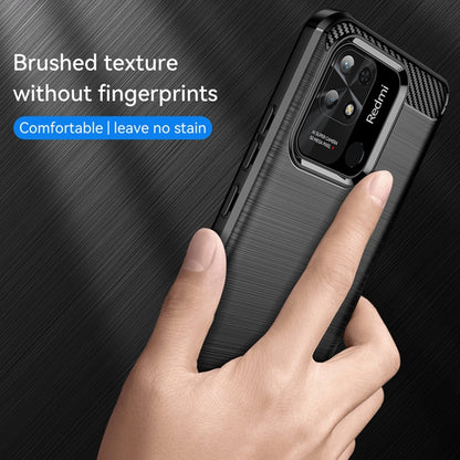 Brushed texture carbon fiber TPU phone case, black, smooth grip texture with camera cutout