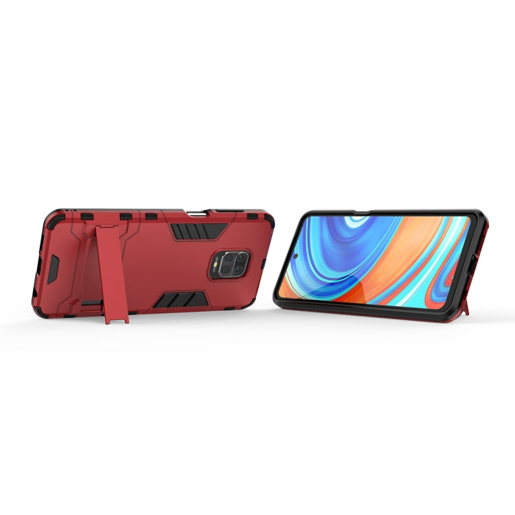 Red rugged protective phone case with side profile and front view screen opening