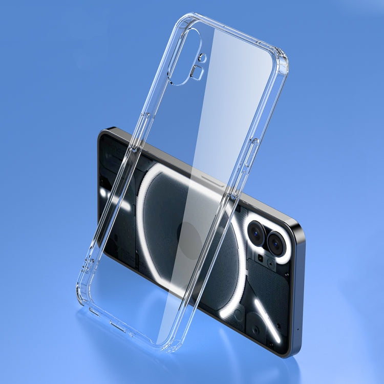 Clear ice-crystal phone case with camera cutouts and raised protective edges