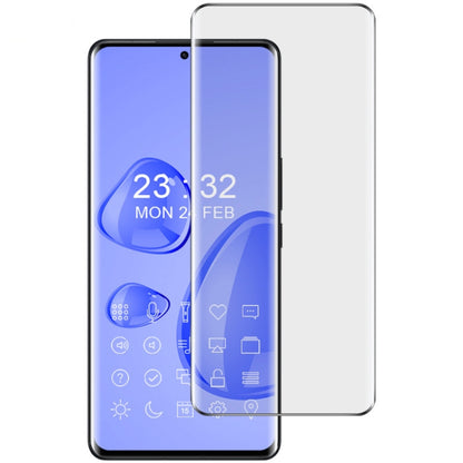 Tempered glass screen protector film, curved edge coverage for a smartphone display