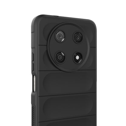 Black TPU phone case close-up with camera module cutouts and textured back
