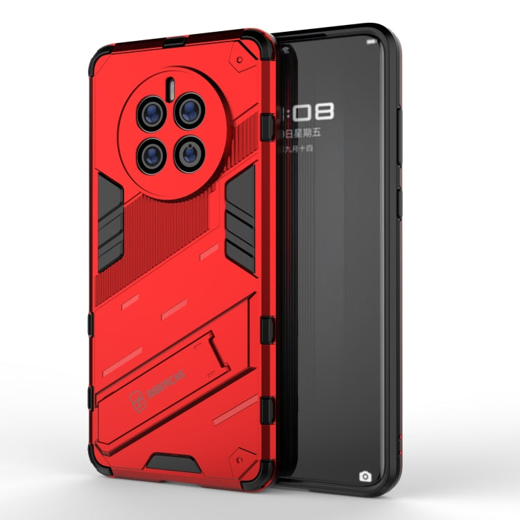 Red rugged shockproof phone case with black accents and raised camera protection