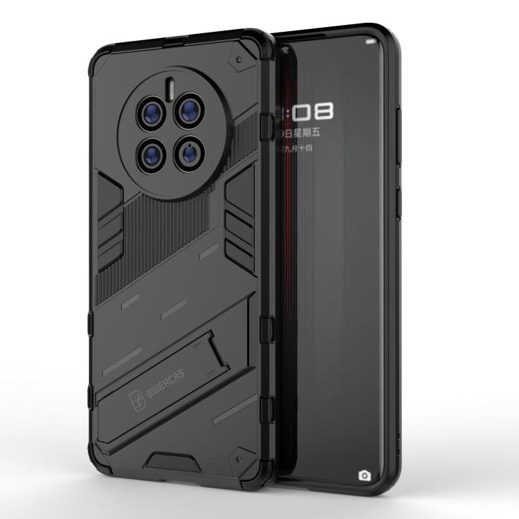 Black rugged shockproof phone case with textured grip and raised camera protection