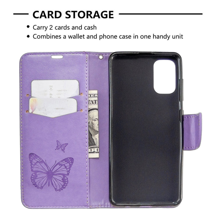 Lavender leather flip phone wallet case with card pocket and cash storage window