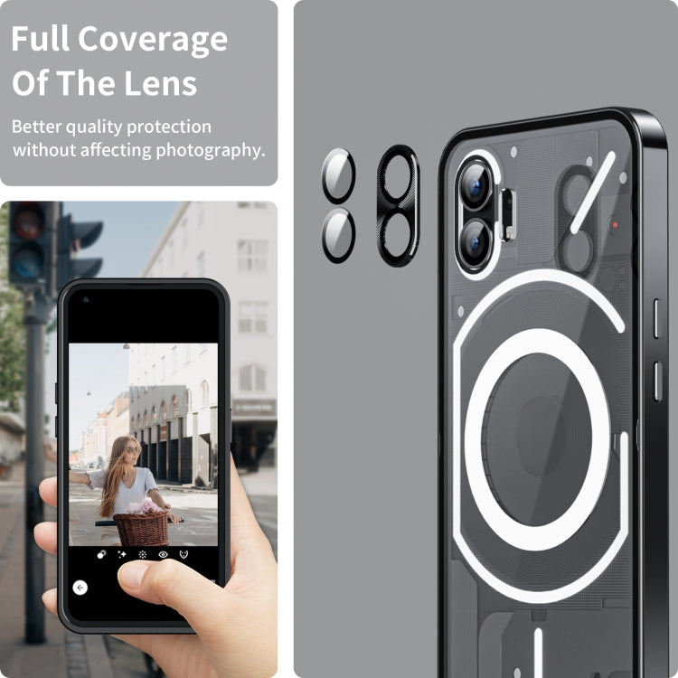Magnetic phone case with full lens protection and ring stand, gray/black